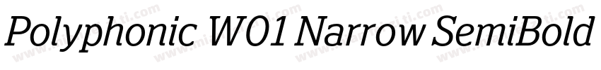 Polyphonic W01 Narrow SemiBold字体转换